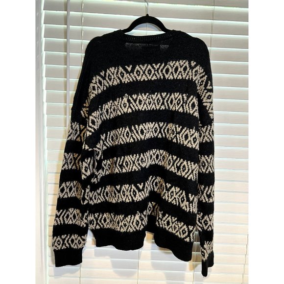 AllSaints Malver Fair Isle Oversized Wool Blend Sweater - Size XXL - Picture 5 of 9